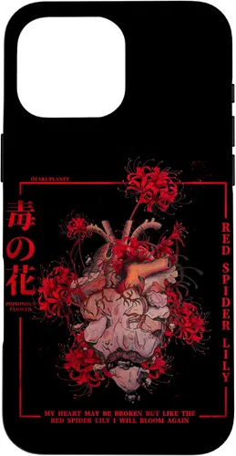 Vista 19 de Carcasa estética para iPhone 17, diseño de lirio de araña roja o Higanbana en Japón