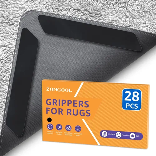 Vista 13 de ZONGOOL - 8 cintas antideslizantes para alfombras de doble cara Negro