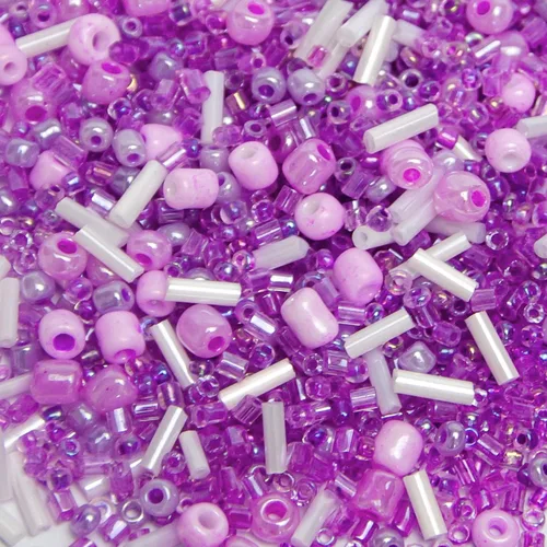 Vista 8 de 1000 cuentas de semillas de vidrio mixto, 0.059-0.177 in, tubo azul, cuentas espaciadoras de semillas de vidrio sueltas para fabricación de joyas