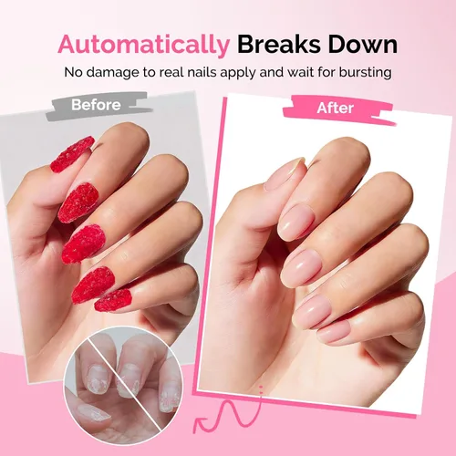 Vista 4 de MelodySusie - Kit removedor de esmalte de uñas de gel con removedor de manicura, 0.5 fl oz