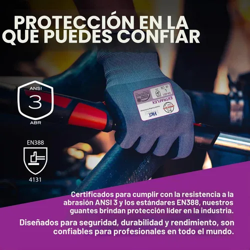Vista 4 de Armor Guys 04-001 Guantes de trabajo ExtraFlex, abrasión ANSI 3, grandes 12 pares (L)