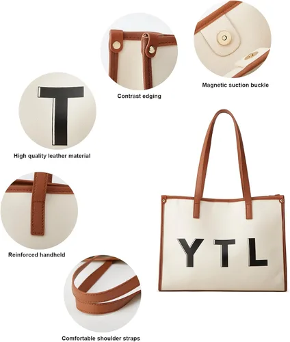 Vista 3 de Women Fashion Handbag Wallet Tote Bag Shoulder Bag Top Handle Satchel Purse Set
