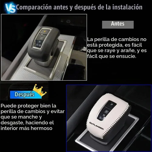 Vista 3 de Accesorios de interior personalizados para Mitsubishi Outlander 2022 2023 2024 Outlander PHEV 2023 2024 Cubierta de pomo de cambio de marcha