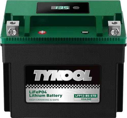 Vista 12 de TYKOOL LFP4L-BS-STD - Batería de litio de 12 V, sustituye a YTX4L-BS, 140CCA 3Ah, se adapta a ATV motocicleta, scooter, cortacésped, compatible