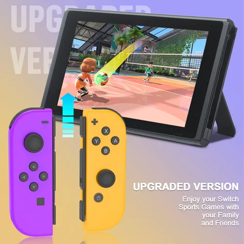 Vista 7 de YU33 Joypad for Nintendo Switch Controller, Left Right Wireless Joypad Controllers Compatible With SwitchSwitch LITE, OrangePurple Joy-Pad for