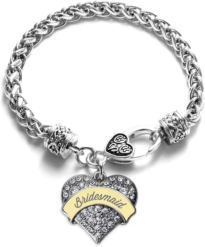 Vista 121 de Inspired Silver - Pulsera de plata con dije de corazón pavé con joyas de circonita cúbica