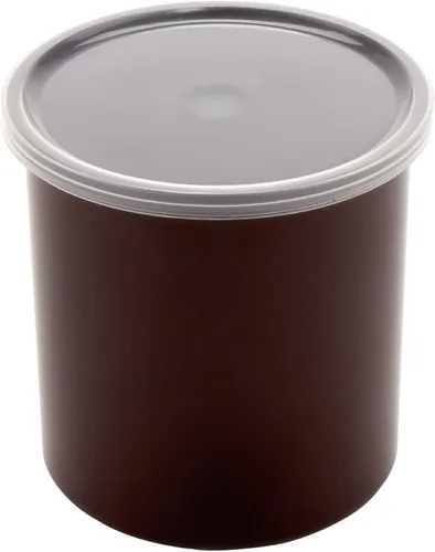 Vista 5 de G.E.T. CR-0120-BK - Recipiente redondo para almacenamiento de alimentos con tapa, 1.2 cuartos de galón, color negro (juego de 12) Dishwasher safe