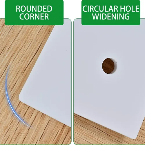 Vista 4 de iCAGY Pizarra blanca acrílica de borrado en seco para pared, pequeña pizarra blanca para oficina, hogar y niños, diseño elegante, fácil instalación
