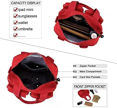 Vista 3 de Gladdon Bolsos cruzados pequeños de nailon para mujer, con múltiples bolsillos, bolsos de hombro para mujer, con correa ajustable