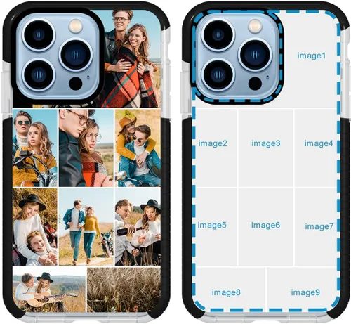 Vista 9 de Funda de teléfono personalizada para iPhone 16, 15, 14, 13, 12, 11 Pro Max Plus, collage de fotos personalizadas con múltiples imágenes, resistente