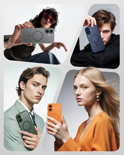 Vista 537 de TOCOL Funda para iPhone 11, compatible con Magsafe, protección completa de cámara, imanes integrados, protección contra caídas, funda translúcida