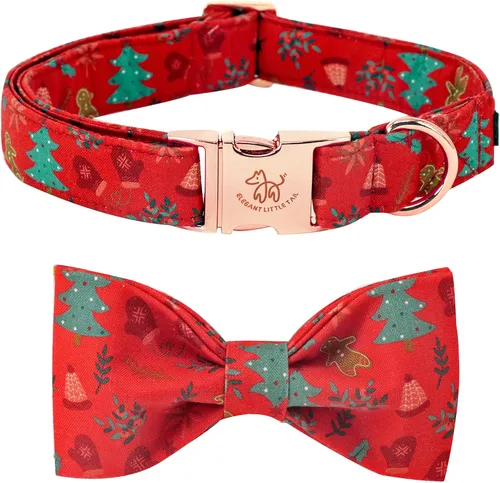 Vista 18 de Elegant little tail - Collar de otoño para mascotas con corbatín, lindo collar de Halloween con estampado de flores y calabaza para cachorros