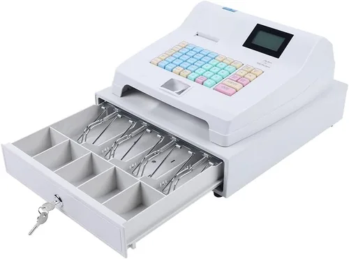 Vista 2 de Sistema electrónico de la posición de la caja registradora 48 llaves tienda al por menor de la barra del supermercado W/cajón, 8 Digital llevó