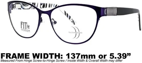 Vista 2 de Gafas DEA de ajuste extendido y moda para mujer, solo marcos, listas para RX
