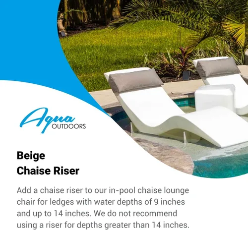 Vista 5 de Aqua Outdoors - Tumbona para piscina (beige)