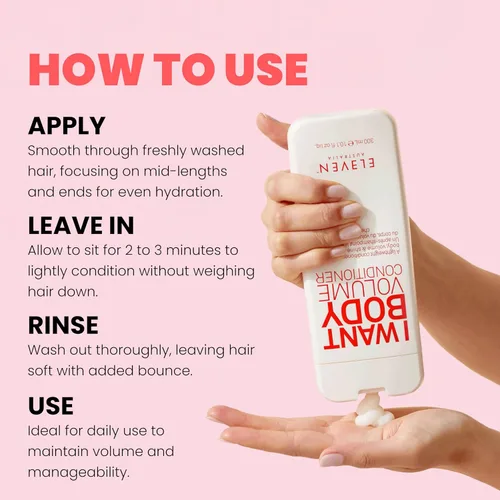 Vista 5 de ELEVEN AUSTRALIA I Want Body Volume Conditioner, el mejor constructor de volumen