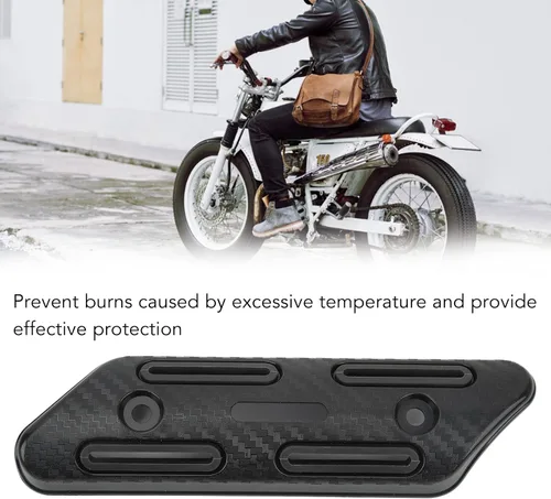 Vista 3 de Fdit Calor de tubería, protector térmico universal para scooters para motocicletas (negro)