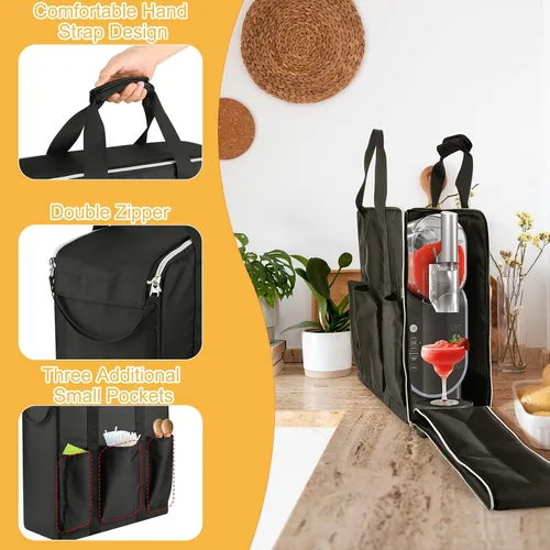Vista 4 de Beautyflier Bolsa de transporte de viaje para Ninja SLUSHi Slushie Machine FS299/FS301/FS301C, funda de viaje portátil para fabricante de bebidas