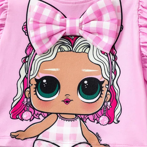 Vista 3 de L.O.L. Surprise! Conjunto de 2 piezas para niñas con mangas con lazo 3D y pantalones acampanados