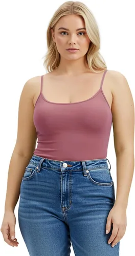 Vista 99 de Emmalise Camisola larga casual básica para mujer, con tirantes ajustables, top en capas