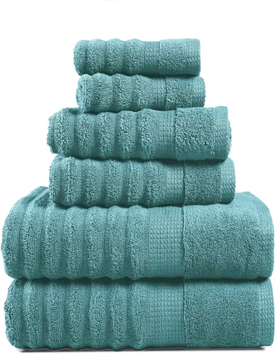 Vista 15 de Lane Linen Juego de toallas de baño de 100% algodón - Producido de manera sostenible, 18 piezas para el baño - 6 toallas de mano, 8 toallitas, 4