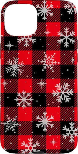 Vista 8 de iPhone 13 Copos de nieve caída nieve nieve Navidad invierno rojo cuadros caso