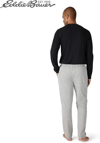 Vista 3 de Eddie Bauer Conjunto de pijama para hombre, cómodo conjunto de camisa raglán y pantalones