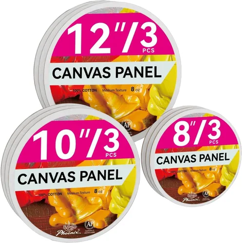Vista 16 de PHOENIX Paneles de Lienzo Pequeños para Pintura de 3x5 Pulgadas, Paquete de Valor de 12 Unidades - 8 Oz Triple Imprimado 100% Algodón Libre de Ácido