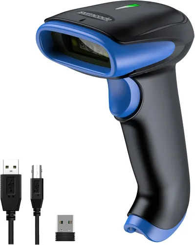 Vista 11 de Symcode Escáner de Código de Barras Inalámbrico 2D, Bluetooth6.0 y Inalámbrico2.4G y Conexión USB por Cable, Escáner Lector de Códigos de Barras QR