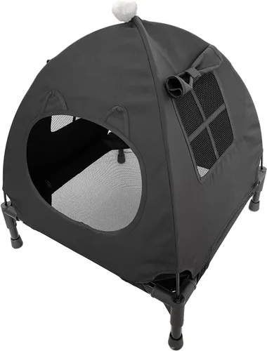 Vista 3 de Pozico Cama elevada para mascotas con malla transpirable para gatos y perros pequeños, cuna refrescante elevada para cachorros y gatitos, 18.9 x