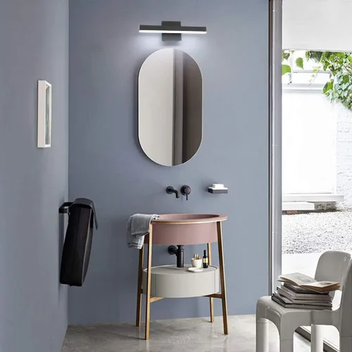 Vista 2 de Aipsun - Lámpara LED para baño moderna, color negro