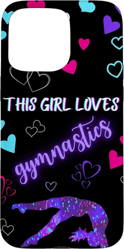 Vista 28 de Funda para iPhone 16 Gymnast This Girl Heart Loves Gymnastics Pink Teal