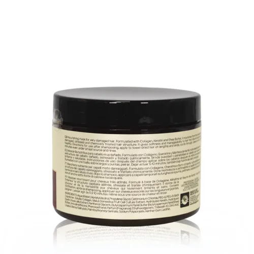 Vista 2 de LINANGE Máscara de reconstrucción de emergencia para cabello muy dañado, tratamiento nutritivo para el cabello, 16.9 oz.