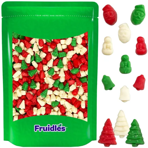 Vista 3 de Fruidles Navidad Mello Cremes Gomitas Osos de Gomita, Caramelos Dulces de Confección Tradicionales, Antiguo Estilo, Vegano, Sin Gluten (2 Libras)