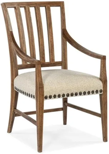 Vista 3 de Hooker Furniture Big Sky - Silla de madera y tela en color marrón