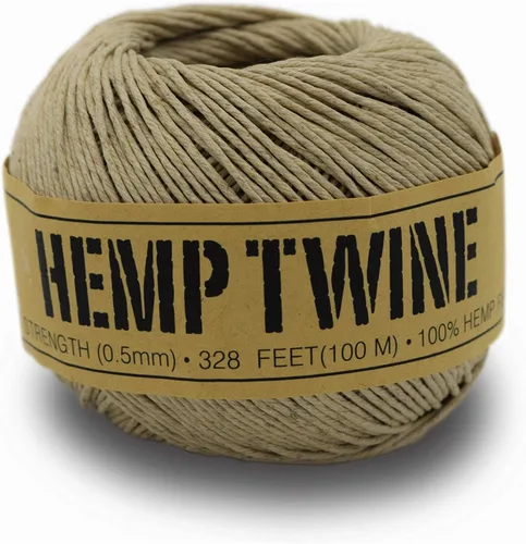 Vista 27 de Cordel de cáñamo para jardinería - Cordel para manualidades - Cuerda de cáñamo orgánico natural para hacer joyería - Cordón fuerte y duradero