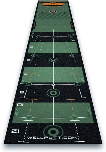 Vista 2 de WELLPUTT - Alfombrilla de entrenamiento de golf para putting - Verde clásico de 10 pies