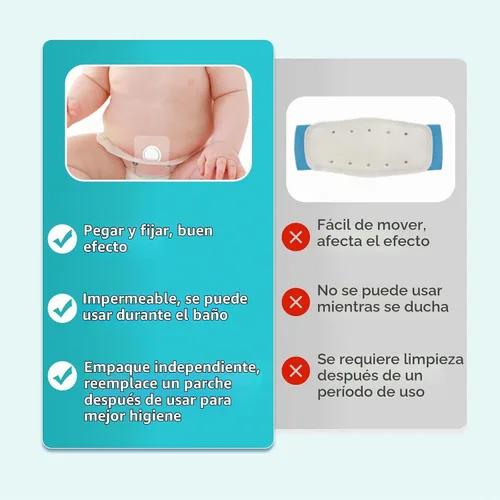 Vista 8 de Parches para el ombligo del bebé (5 piezas), moldeador de ombligo con almohadillas de algodón impermeables, imprescindibles para bebés, envoltura