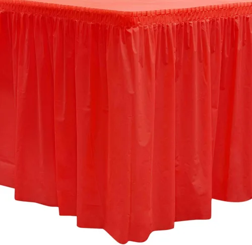Vista 44 de Party Essentials Falda de mesa de plástico desechable resistente, 1 unidad, 29 pulgadas de ancho x 14 pies (168 pulgadas) de largo, amarillo