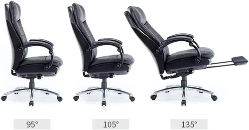 Vista 3 de Silla de oficina ejecutiva para el hogar, sillas de computadora con acolchado grueso para mayor comodidad y diseño ergonómico para soporte lumbar