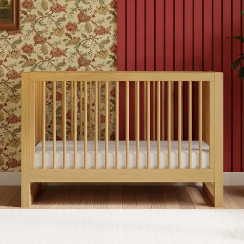 Vista 2 de NAMESAKE Nantucket - Cuna convertible 3 en 1 con kit de conversión de cama para niños pequeños en miel, certificado Greenguard Gold