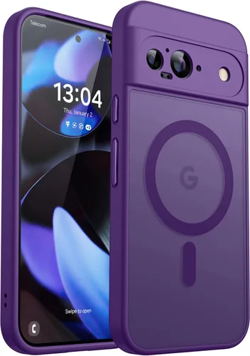 Vista 38 de CANSHN Funda magnética para Google Pixel 9 Pro XL (6.8 pulgadas), mejorada [protección completa de la cámara] [compatible con Magsafe]