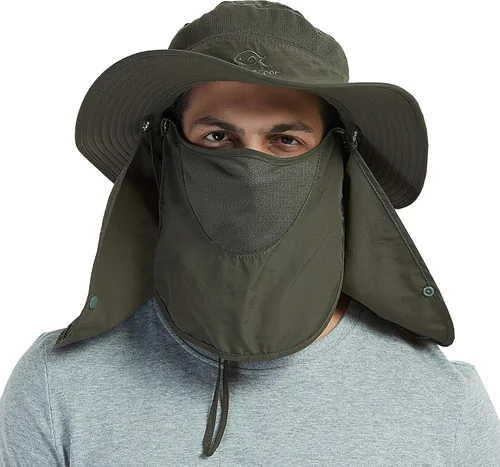 Vista 30 de Gorra de pesca Ddyoutdoor™ 07–281. Moda, verano, protección solar al aire libre, con cuello y visera de ala ancha
