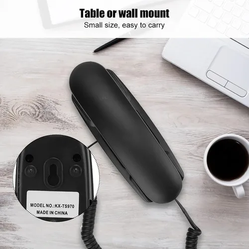 Vista 3 de Teléfono fijo de montaje en pared, uso doméstico del hotel sin pantalla, teléfono fijo de escritorio y montaje en pared, teléfonos con cable