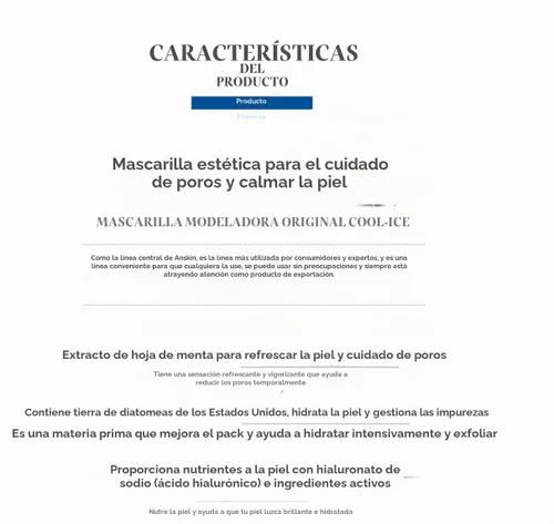 Vista 5 de Máscara de modelado en polvo Cool Ice para calmar y controlar los poros, 8.47 oz