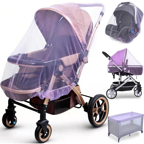 Vista 13 de Mosquitera para cochecito de bebé (paquete de 2) – Protección de malla duradera para moisés, cunas, corrales, Pack N Plays y mini cunas portátiles
