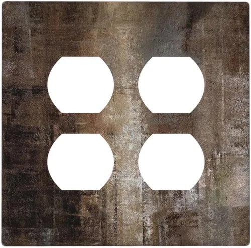 Vista 94 de Taupe Beige Marrón Gris Abstracto Arte 1-Banda Interruptor de Luz Doble de Recepción Placa de Pared Toma Cubiertas Eléctricas Decorativas Modernas