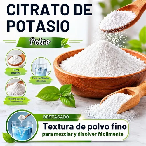 Vista 5 de Citrato de potasio en polvo - 227 g / 0.5 lbs - Grado alimenticio