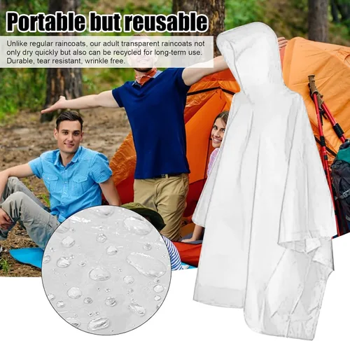 Vista 4 de Ropa de lluvia para mujer, abrigo de compresión de PE Rafting, impermeable ligero para hombre, abrigo de compresión impermeable estilo tarjeta