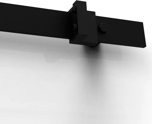 Vista 7 de CCJH Tope de puerta de granero 2 piezas para riel superior Accesorios de hardware de puerta corredera de riel plano Dispositivo de límite de parada